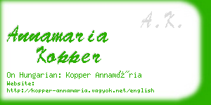 annamaria kopper business card